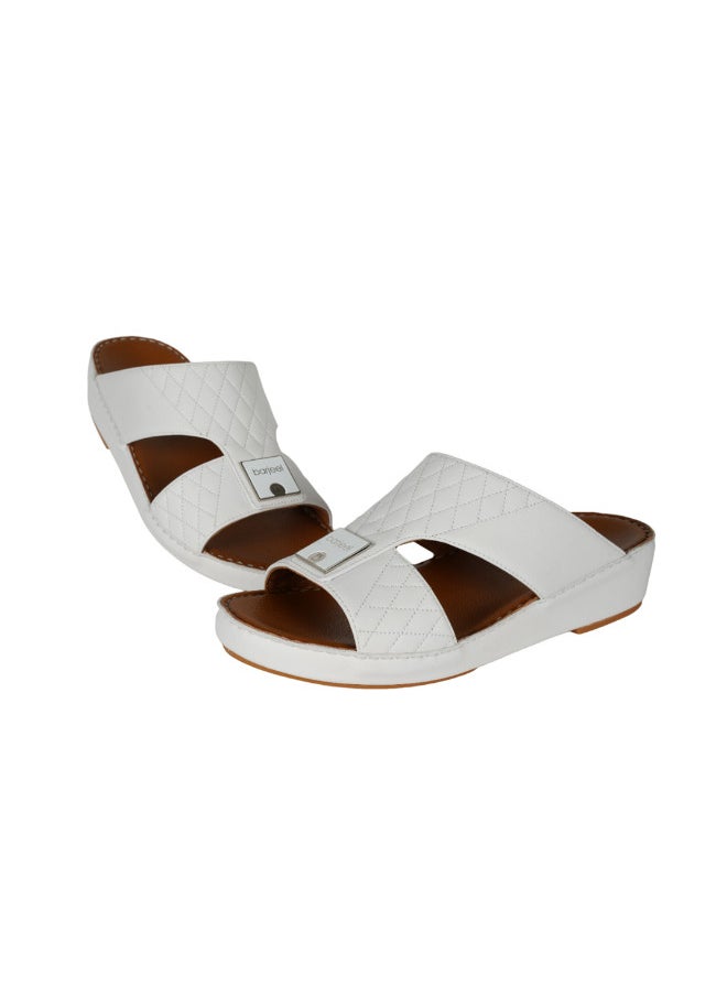 barjeel uno 008-3379 Barjeel Uno Men Arabic Sandals VTS 11 White  - Image 2