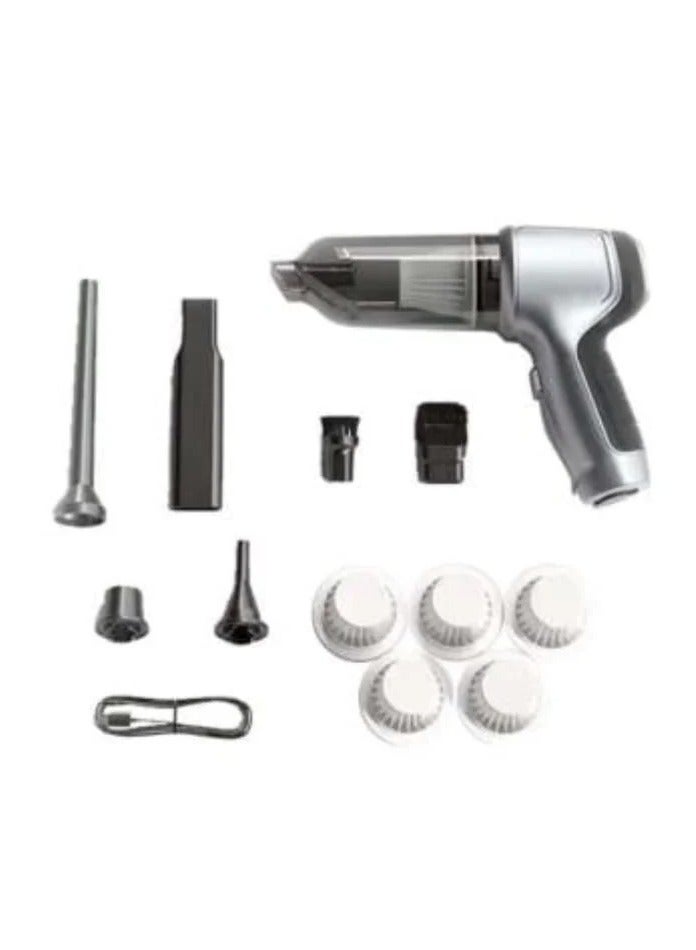 Denx Portable Multi-Function Wireless Vacuum Cleaner with Multiple Heads for Cleaning Various Areas, 120W Power. - Image 1