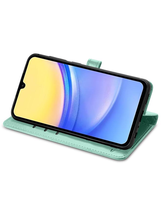 S-TOP Case For Samsung Galaxy A15 Cat and Dog Embossed Leather Phone Case - Image 4