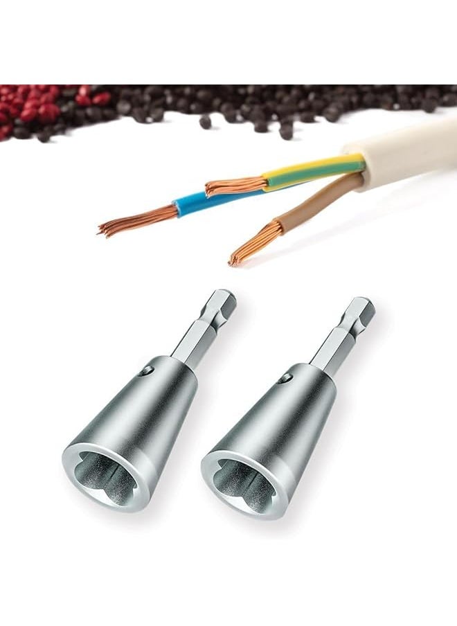 PROMASS promass Wire Twister Tool for Drill, Drill Wire Twister, Wire Twister Wire Connector Wire Twisting Tool, Wire Nut Twister for Electrical Power Drill 3pcs 