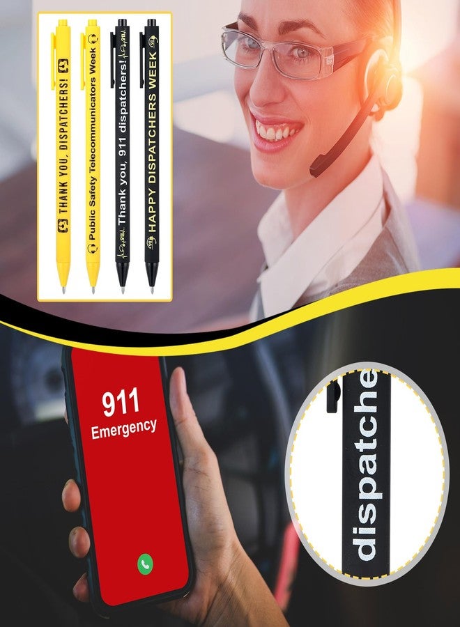 Tenceur مجموعة أقلام حبر جاف من تينسور، 60 قطعة، مخصصة لموظفي مركز الاتصال 911، هدايا مميزة، حبر أسود سريع الجفاف، كتابة سلسة، قابلة لإعادة التعبئة، ملحقات مثالية للمستجيبين الأوائل، مكالمات الاتصالات، هدايا تقدير الزملاء في أسبوع العمل - Image 5
