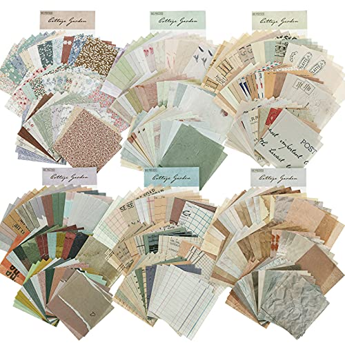Zonon 360 Sheets Vintage Scrapbook Paper Supplies DIY Journaling Supplies for Writing Drawing, Aesthetic Retro Decorative Paper for Scrapbooking, Travel Journal, 6 Sets - Image 1