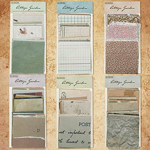 Zonon 360 Sheets Vintage Scrapbook Paper Supplies DIY Journaling Supplies for Writing Drawing, Aesthetic Retro Decorative Paper for Scrapbooking, Travel Journal, 6 Sets - Image 3