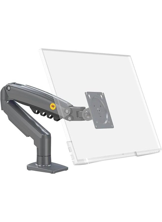 Generic Single Monitor Arm Mount – Fits 17" to 30" Screens – Gas Spring Lift – 2–9kg Load Capacity – VESA 75x75 / 100x100 – Clamp & Grommet Base – Matte Charcoal Finish  - Image 2