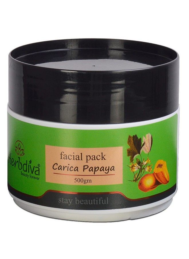 Herbdiva Carica Papaya Facial Pack 500G ; Enriched With Papaya Extract Vitamin A & C ; Stay Beautiful & Glowing - Image 2