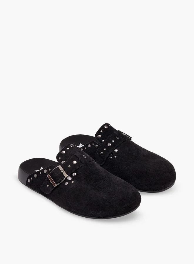 إكستي Women Studded Leather Mules