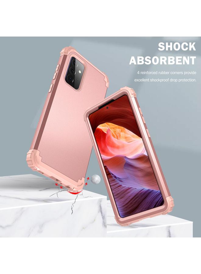 اس-توب جراب لهاتف Samsung Galaxy A72 4G / 5G PC + جراب حماية من الصدمات من السيليكون مكون من ثلاث قطع - Image 4