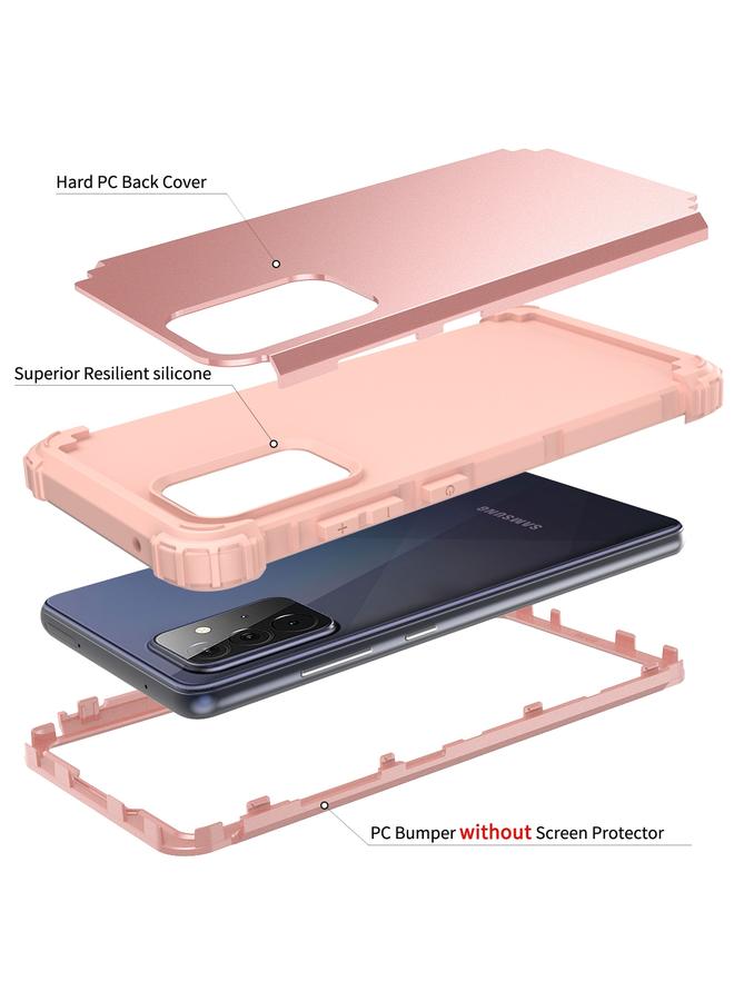 اس-توب جراب لهاتف Samsung Galaxy A72 4G / 5G PC + جراب حماية من الصدمات من السيليكون مكون من ثلاث قطع - Image 3