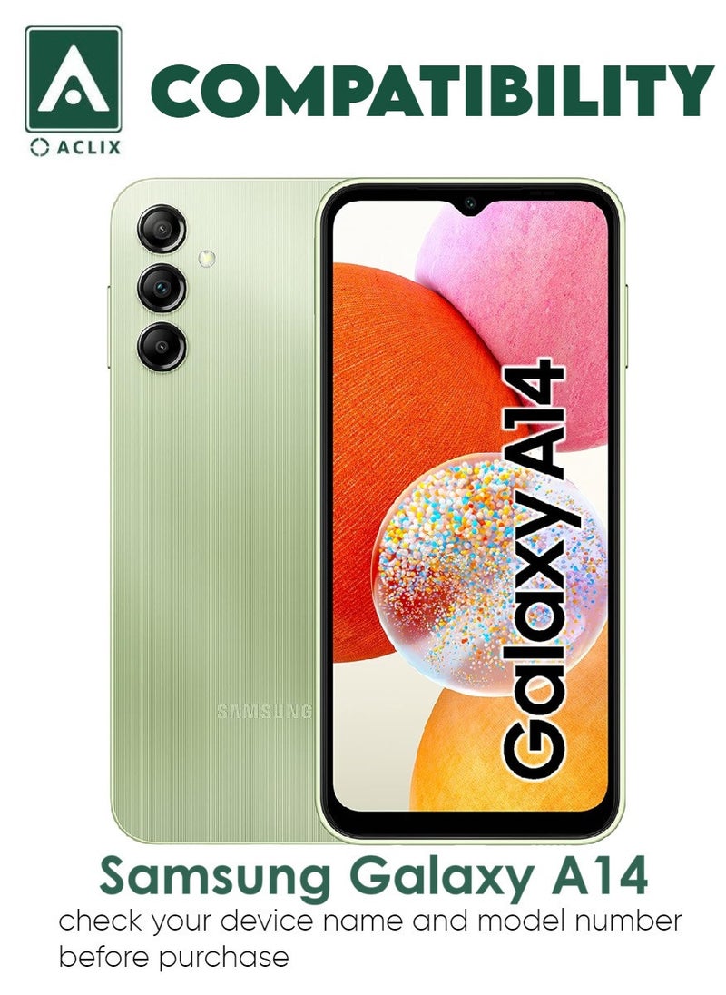 ACLIX 5 Pieces Antistatic ESD Dustproof Premium Quality High Definition Tempered Glass Screen Protector Designed For Samsung Galaxy A14 - Image 3
