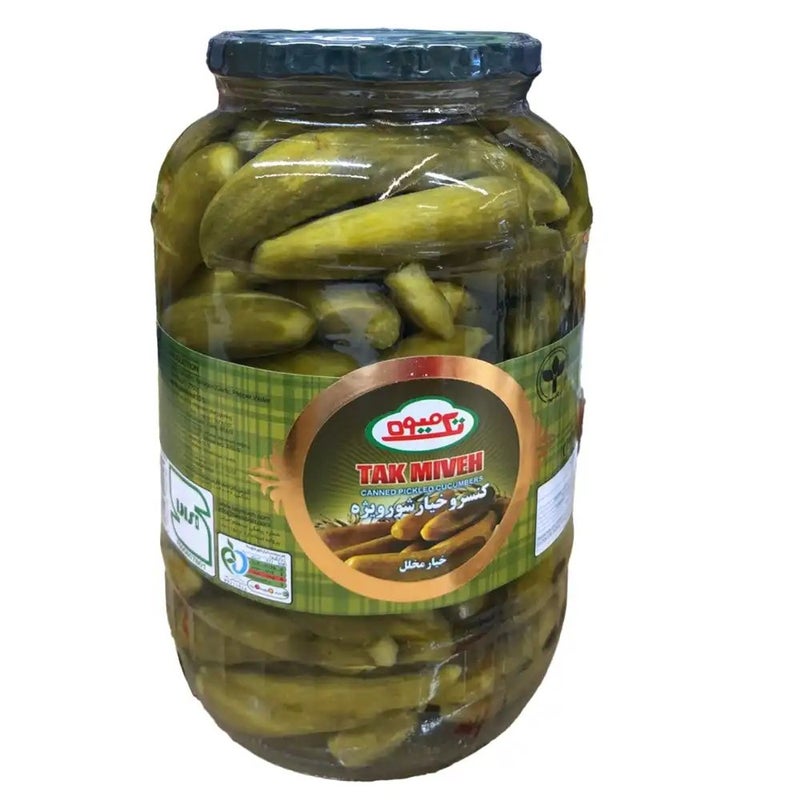 Tak Miveh Canned Pickled Cucumbers With Vinegar Salt Garlic Pepper- 1450gms