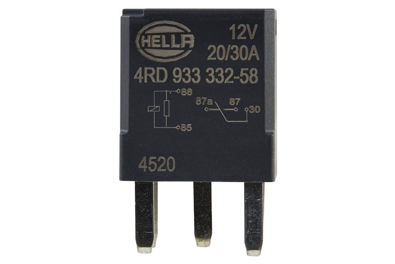 HELLA 4RD 933 332-581 Relay, main current - 12V - 5-pin connector - Changeover Contact - Colour: Black - Image 2