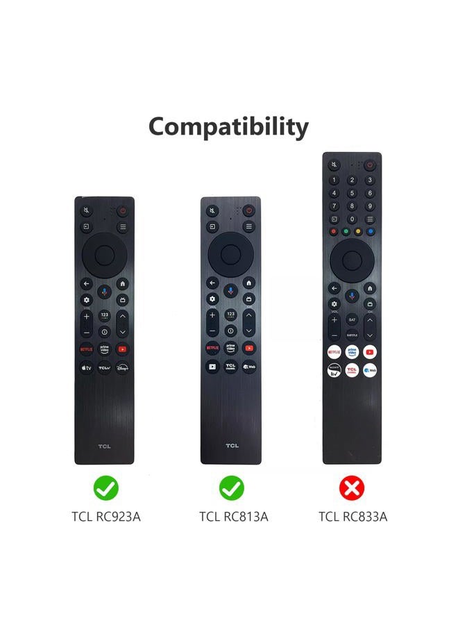 LEFXMOPHY غطاء سيليكون لجهاز التحكم عن بعد TCL RC923A FMB1 / RC813A FMB1 2025 QM6K QM7K - أحمر - Image 2