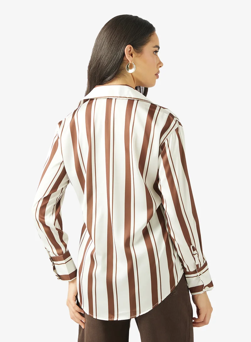 Ginger Stripe Satin Shirt