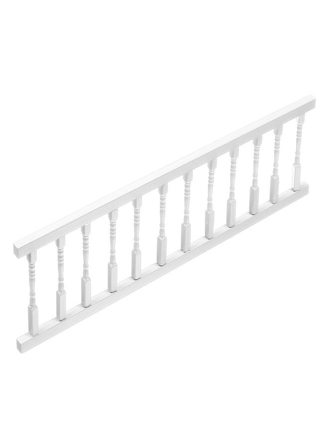 VICASKY Mini White Wooden Dollhouse Railing - 1:12 Scale Miniature Stair Railing & Furniture Decor, DIY Handrail Accessories for Fairy Models (12 Inch) - Image 1