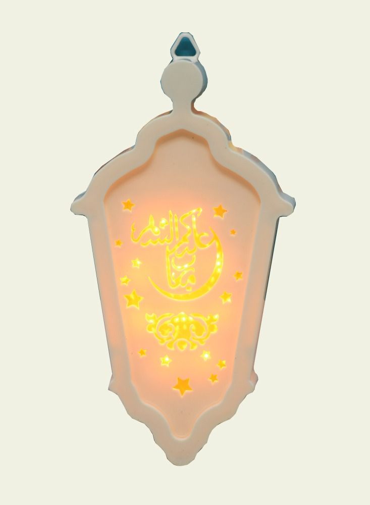 فانوس أضاءة رمضان  أبيض 22 سم - Image 2