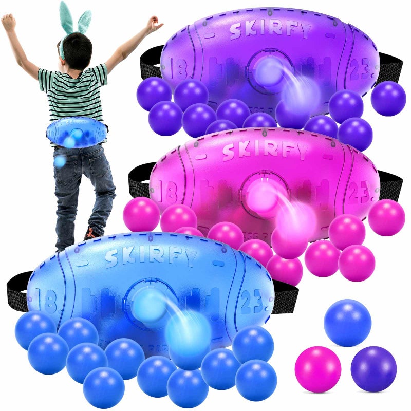 Skirfy Outdoor Party Games for Kids Adults Translucent 3 Pack Shaking Ball Toy with 60 Balls Birthday Outdoor Indoor Toys Family Carnival Birthday Carvinal Game for Boy Girl Age 412 - Image 2