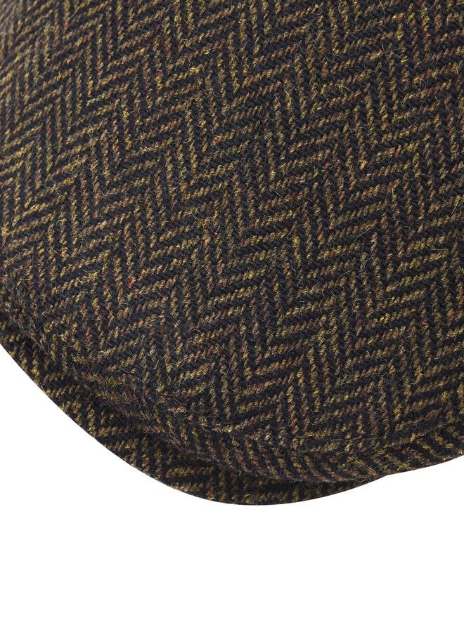 STARANCE 2 Pack Newsboy Hats for Men Wool Blend Ivy Driving Flat Cap (Herringbone Coffee/Herringbone Grey) - Image 4