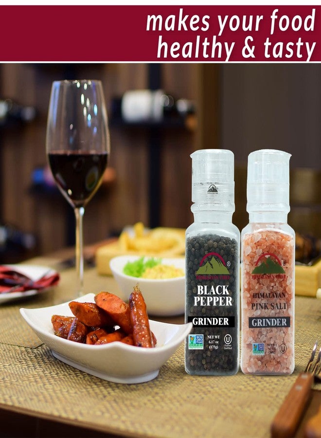 Himalayan Chef Pink Salt and Black Pepper Square Plastic Grinder Set, Adjustable and Refillable Plastic Grinder, Idle for Cooking, Seasoning and baking - Image 3