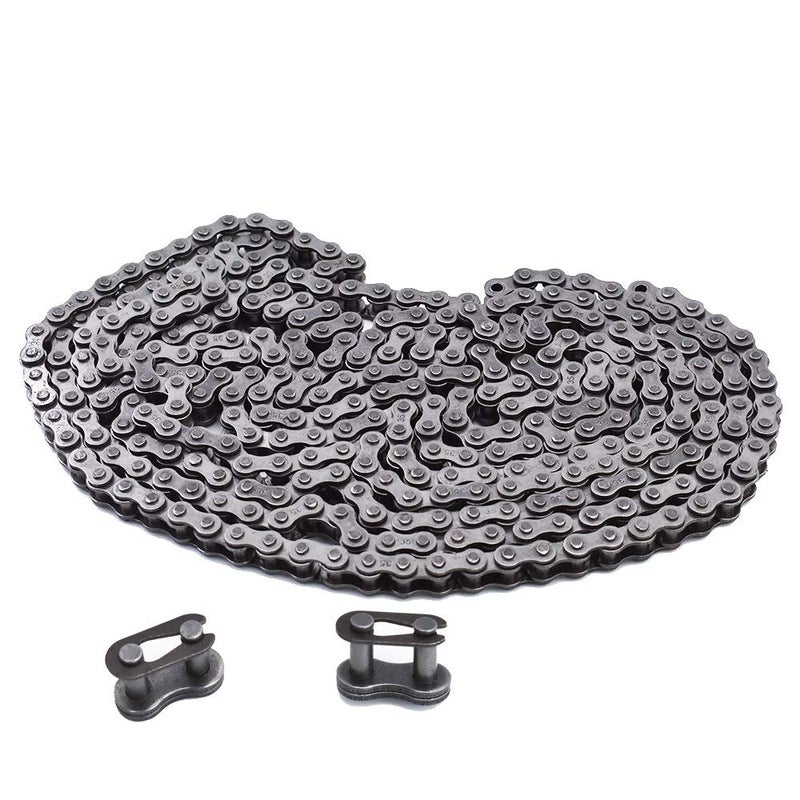 findmall #35 Roller Chain 10 Feet with 2 Connecting Links Fit for Go Kart Mini Bike - Image 1