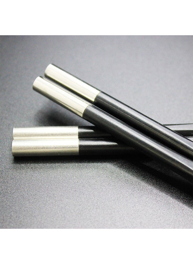 Disposable Chopsticks Head Changing Chopsticks Handle Alloy Chopsticks Hotel Hotpot Restaurant Stitching Chopsticks Head Laser Printing-Color:Silver Lotus Flower Fish Head Chopsticks - Image 3