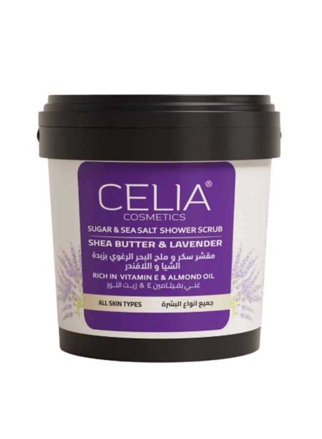 Celia Celia Sea Salt & Sugar Shower Scrub 700 gm Shea Butter & Lavender 