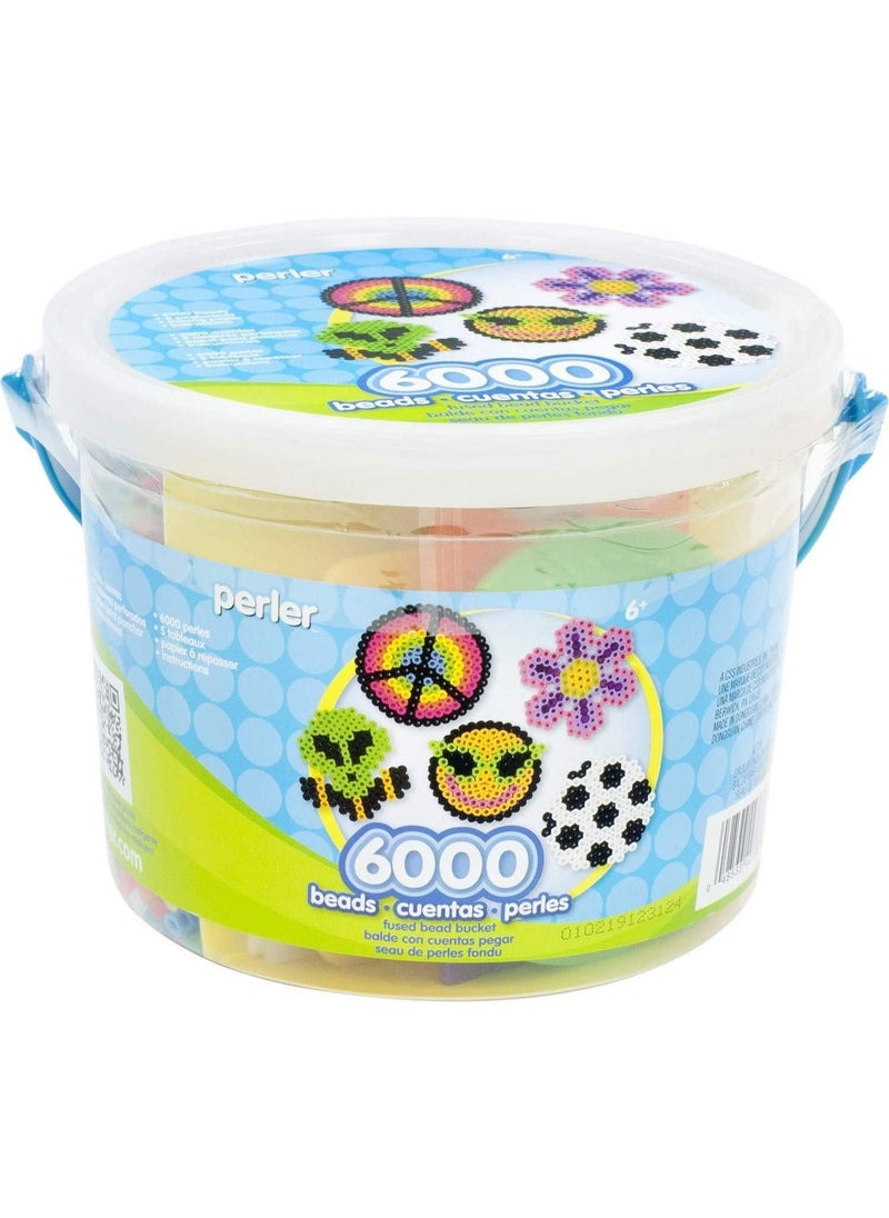 Perler - Perler Multi Mix Assorted Fuse Bead Bucket, 6000 pcs - Image 1