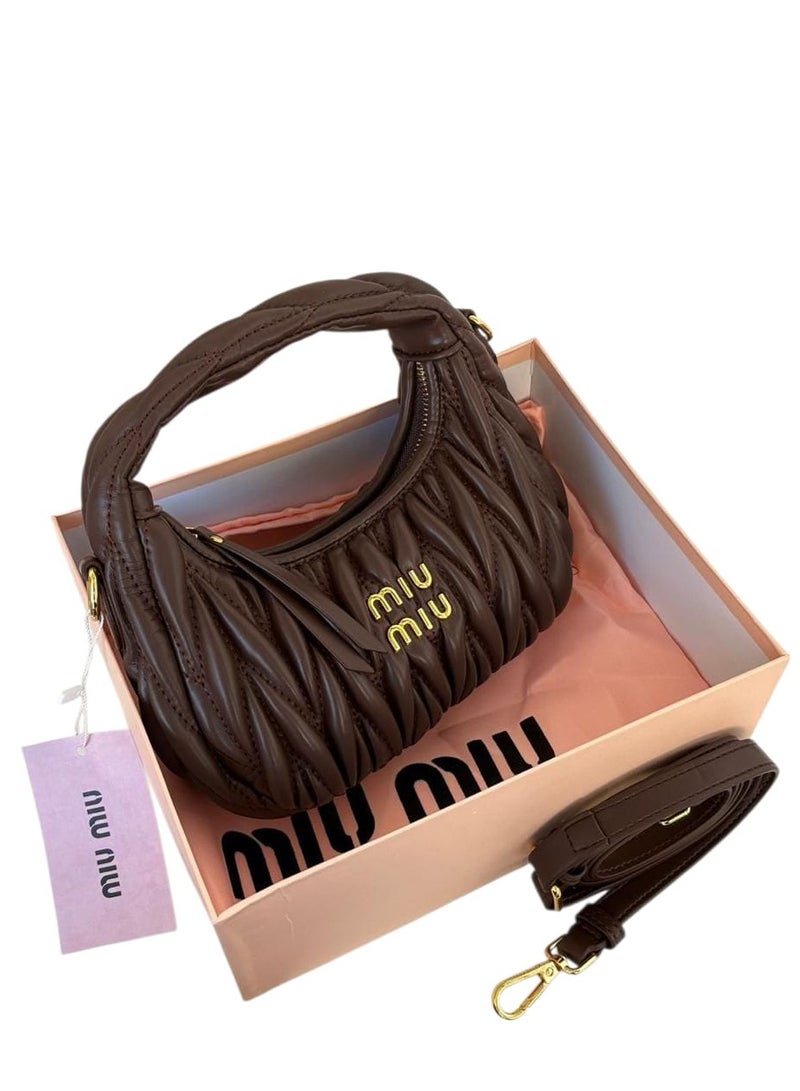 Miu Miu Wonder Mini Hobo Bag in Quilted Nappa Leather