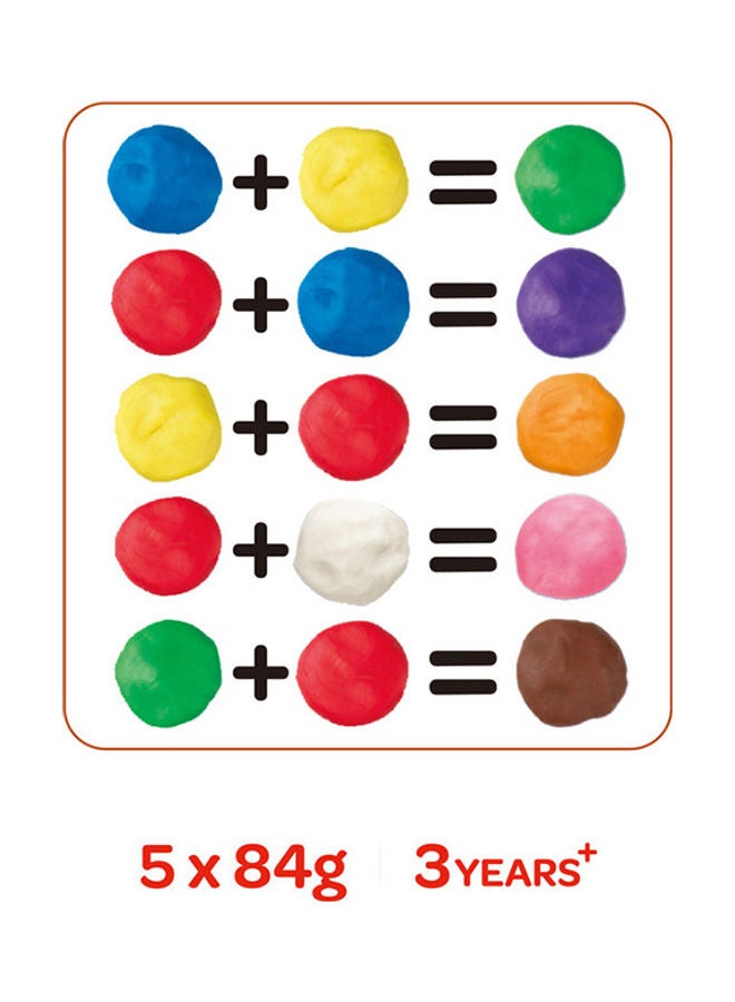 Moon Dough Creations Set of 5 – Assorted Playdough for Kids – NonToxic Modeling Clay Arts and Crafts for 3+ Years – MultiColor DIY Clay Toys for Gifting & Birthday Party – 5 x 84g - Image 2