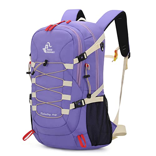 Bseash 40L Waterproof Hiking Backpack with Rain Cover, Outdoor Sport Travel Bag Daypack for Camping Climbing Skiing Cycling (Violet) - Image 1