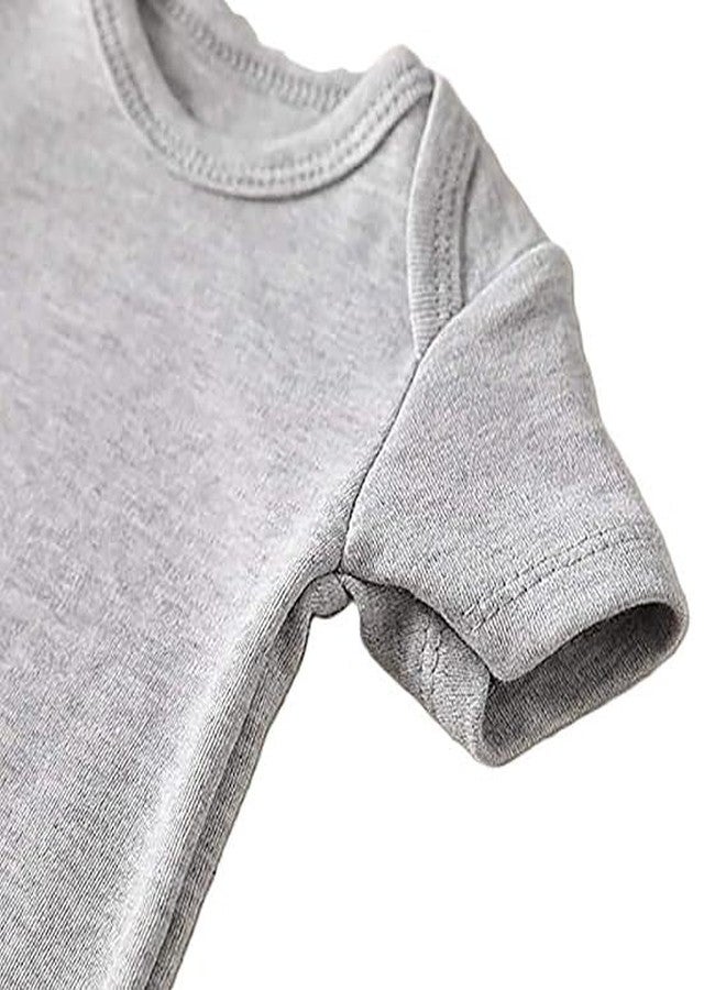 فوتابا رومبير أطفال حديثي الولادة من فوتابا بأكمام قصيرة مكتوب عليه "جدتي انتظرتني طويلاً" - رمادي وأسود - من 3 إلى 6 أشهر - Image 4