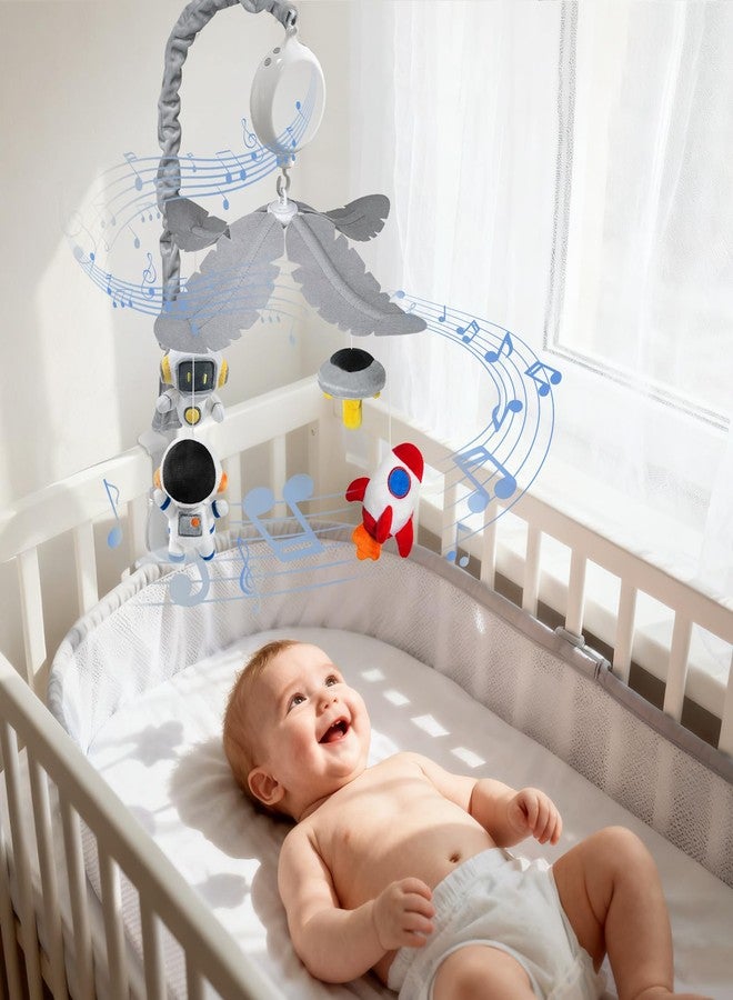 Feisike Space Crib Mobile, Spaceman Baby Mobile for Crib Nursery Decor Hanging Plush Crib Toys for Newborn Boys and Girls Infant Babies 0-6-12 Months - Image 2