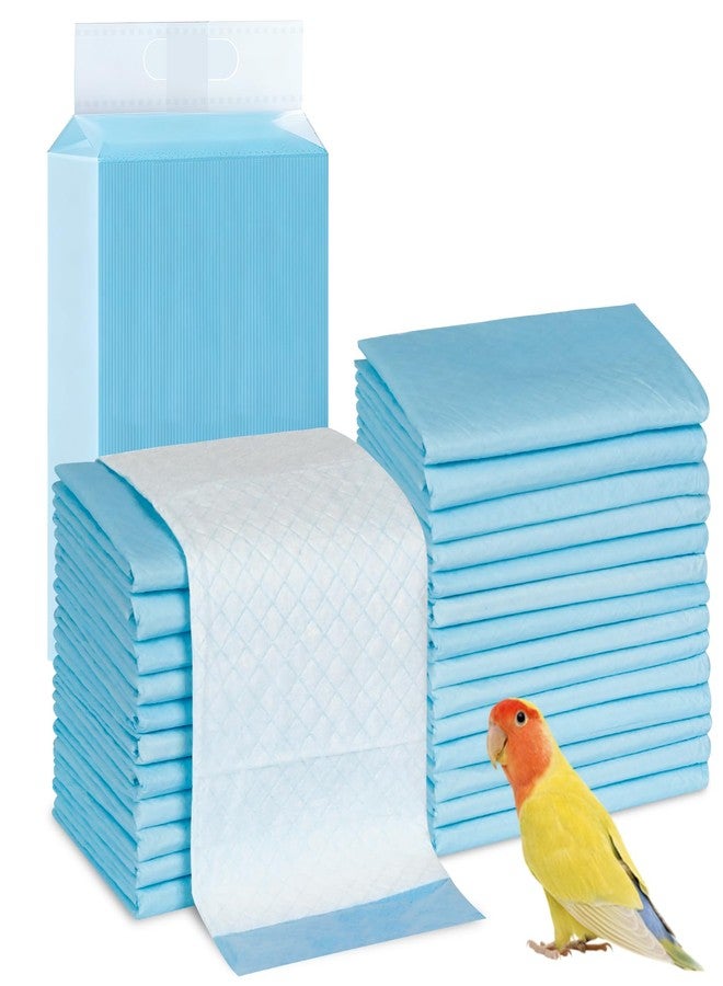 باوفلي بطانات أقفاص الطيور من باوفلاي، 40 ورقة للاستخدام مرة واحدة، 23.6 بوصة × 23.6 بوصة، بطانات ورقية فائقة الامتصاص ومقاومة للتسرب، قابلة للقص، مناسبة لأقفاص الببغاوات، مع وسائد وأغطية وإكسسوارات للحيوانات الأليفة. - Image 1
