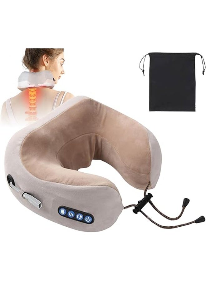 Rechargeable U-shaped Neck Massager - 3D Deep Tissue Kneading - Portable & Travel-Ready Pillow with 3 Intensity Levels for Office, Car, and Travel - Image 1