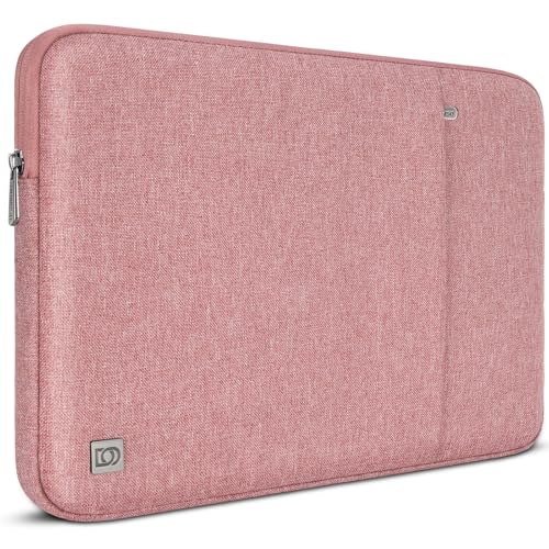 DOMISO Laptop Case Laptop Sleeve Cover Compatible with 14 inch MacBook Pro M4/M3/M2/M1 Pro/Max 2024-2021, Compatible with 13.3 inch HP Dell ASUS Lenovo Notebook, Water-Resistant Bag with Pocket, Pink - Image 1