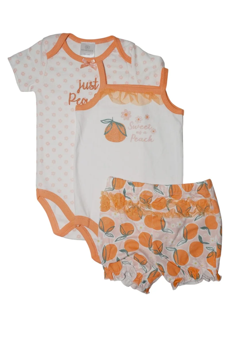 Bambimici Bambimici Orange Sleeveless Onesies