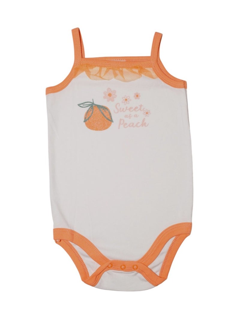Bambimici Bambimici Orange Sleeveless Onesies  - Image 3