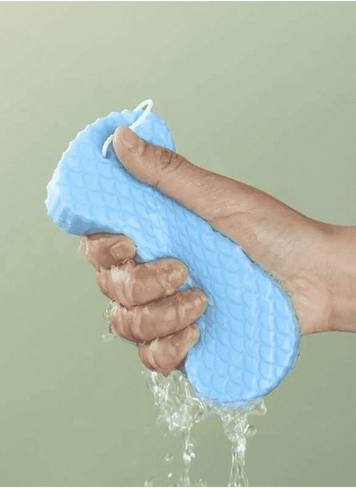 ماركة غير محددة إسفنجة استحمام ناعمة ومريحة  باللون الازرق  - Image 4