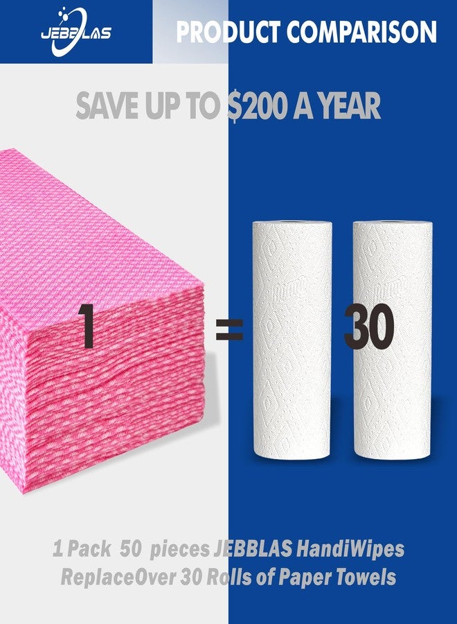 JEBBLAS Foodservice Cleaning Towel Reusable Paper Towels, 100 Count, Kitchen Cloth, All Purpose Cleaning Towels, Foodservice Towel - Image 5