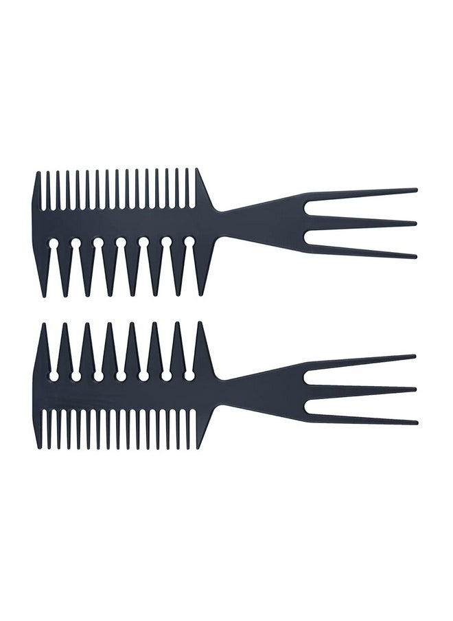 KOENWEENI - Slicked-back Combs 3 in 1 Fish Tail Bone Shape Hair Extensions Detangling Styling Coloring Comb for Salon Barbers Mohawk Undercut Bowl Cut Quiff - Image 1