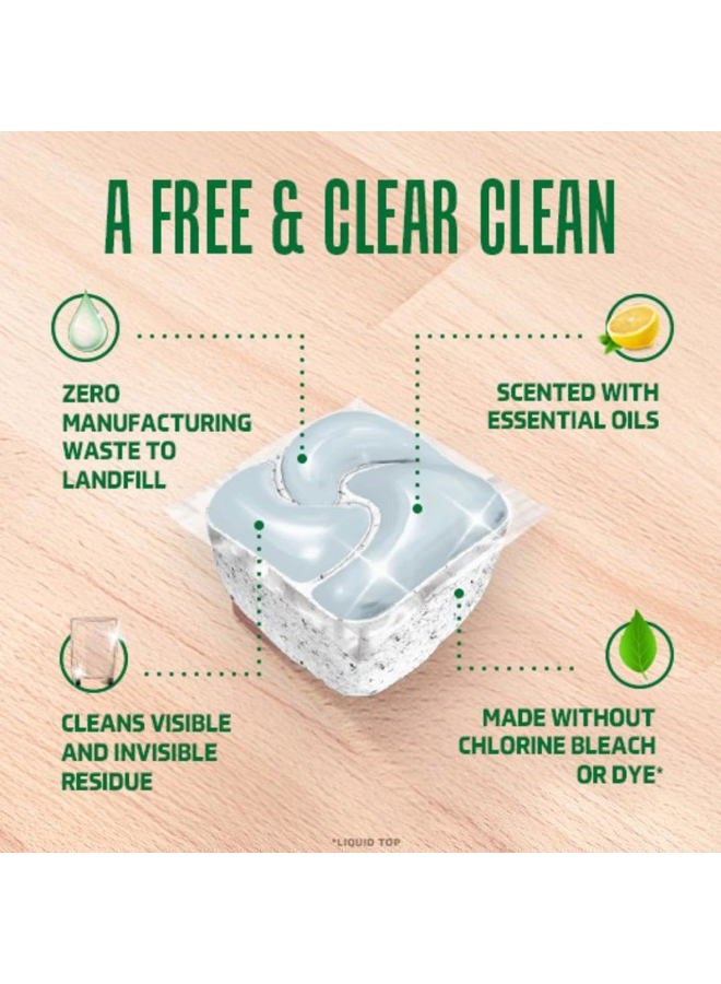 Cascade Free & Clear Dishwasher Pods, Dishwasher Detergent, Dish Detergent Soap, Lemon Essence, 19 Count - Image 4
