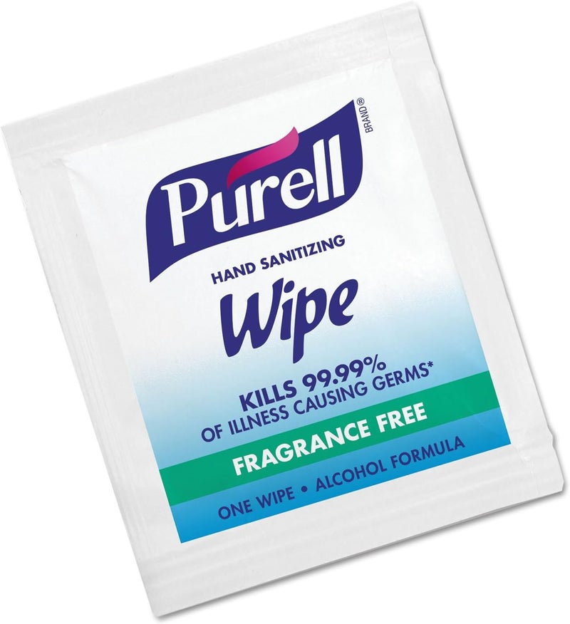 Purell Premoistened Sanitizing Hand Wipes, Towelettes Individually Wrapped, 100/box - Image 1