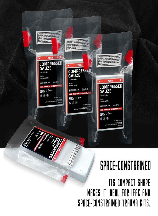 BOSITIVE Sterile Compressed Gauze for Wound Packing, Emergency Compress Gauze Fold Bandage Roll for Home Basic First Aid Medical Ifak Tactical Outdoor (6) - Image 5
