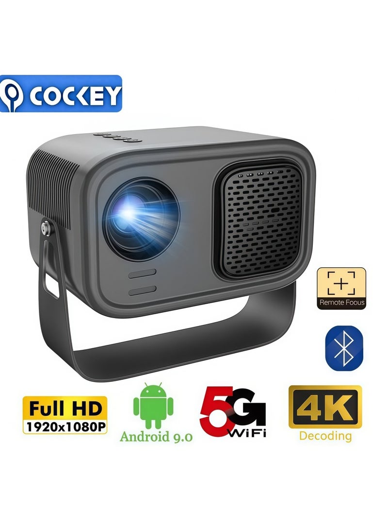 COCKEY Portable Projector Wifi Android Full HD LED 1920x1080P 4000Lum Home Office Mobile Phone Wireless Android System Projector - Image 1