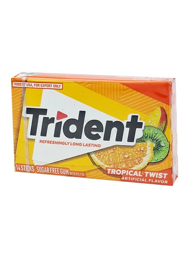 ترايدنت تروبيكال تويست خالي من السكر مع إكسيليتول 14 ظرف
