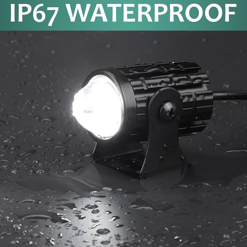 moxly Mini Dual Color 36W LED Motorcycle Fog Lights, White & Yellow with Switch | Waterproof 12V, High-Performance Projector Lens for Enhanced Visibility & Safety (MXKB-001) - Image 3