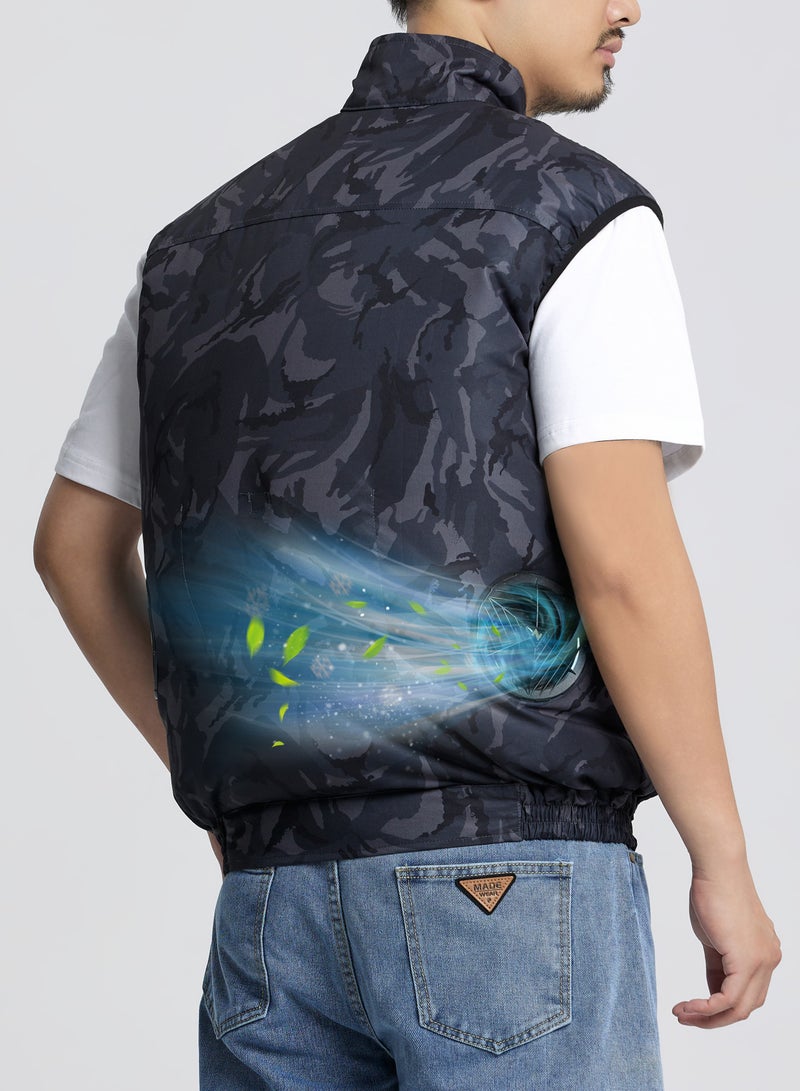 Loquat Cooling Fan Jacket Heatstroke Prevention Air Conditioning Clothing Sun Protection and Iced Vest Cable Project with Fans - Image 1