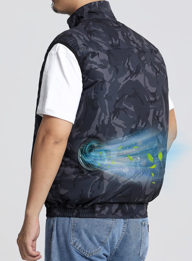 Loquat Cooling Fan Jacket Heatstroke Prevention Air Conditioning Clothing Sun Protection and Iced Vest Cable Project with Fans - Image 2