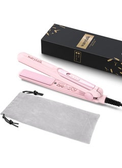 wavytalk Wavytalk Mini Portable Flat Iron 07 Inch Dual Voltage Hair Straightener  Small Flat Irons for Short Hair Curls Bangs Worldwide Use for Travel Pink 