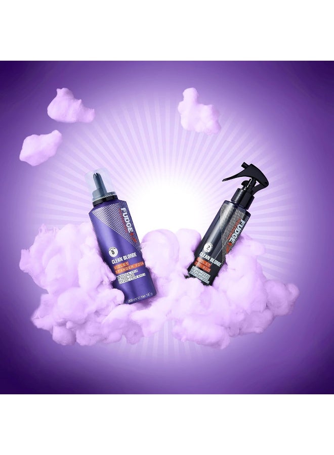 Fudge Professional Clean Blonde Violet Tri-Blo Blow-Dry Heat Protection Spray For Blonde Hair 150 Ml - Image 3