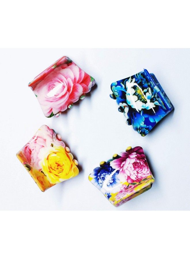 Drishti Plastic Hair Clutcher Hair Claw Clip For Girls & Women Medium Size Multicolor Pack Of 6 - Image 3